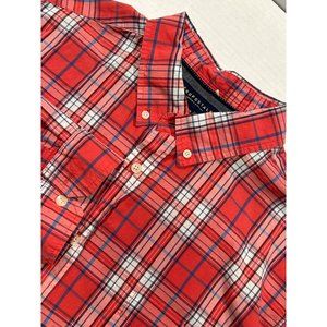 Aeropostale Mens‎ Red Plaid XL Long Sleeve Light Weight Shirt